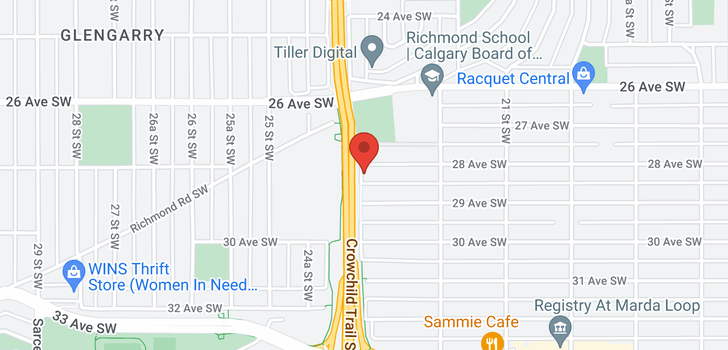 map of 2451 28 Avenue SW